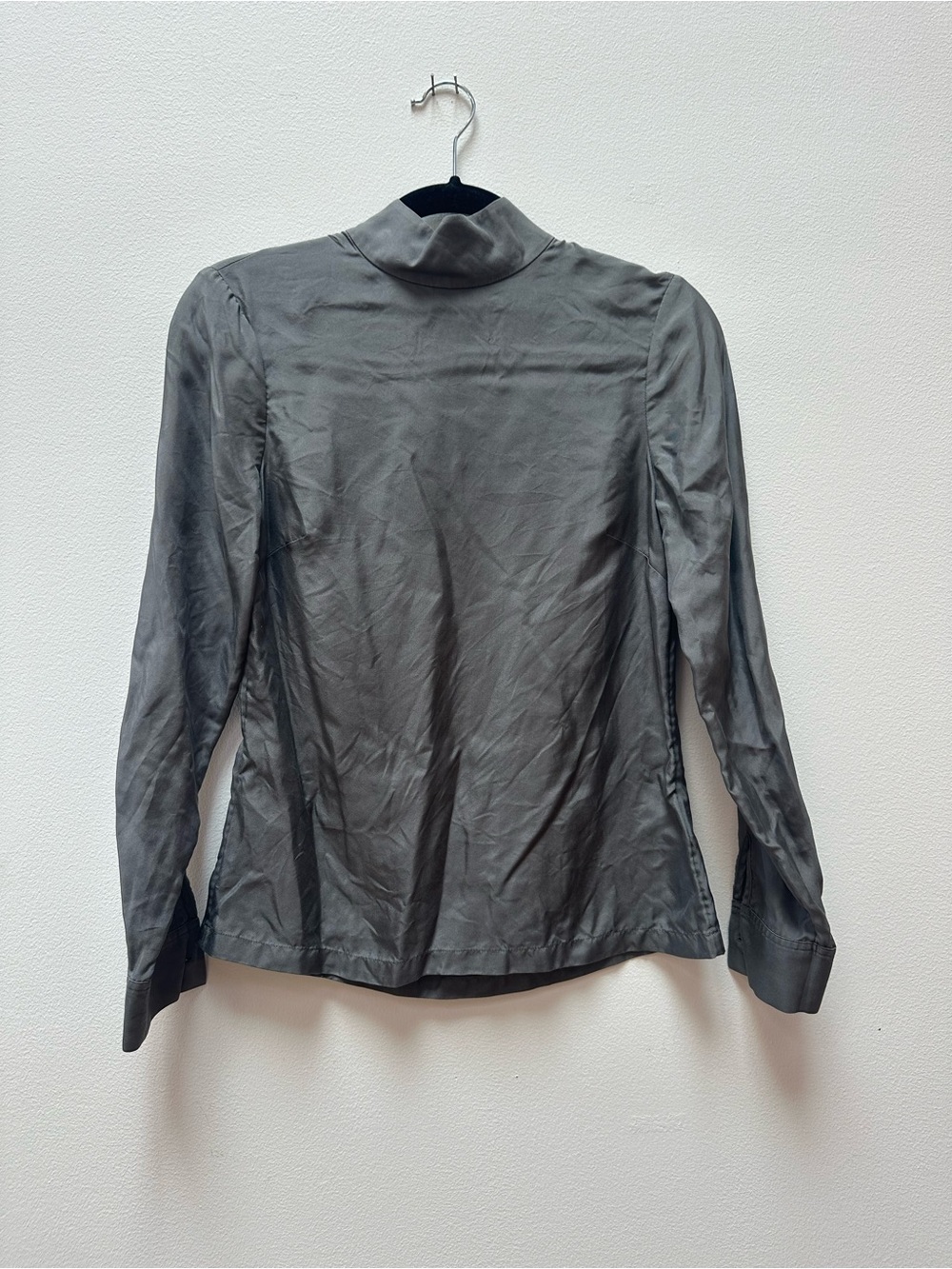 Ted Baker Women's Silk Turtleneck Shirt - Gray